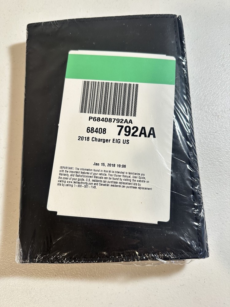 2018 Dodge Charger Owners Manual Set