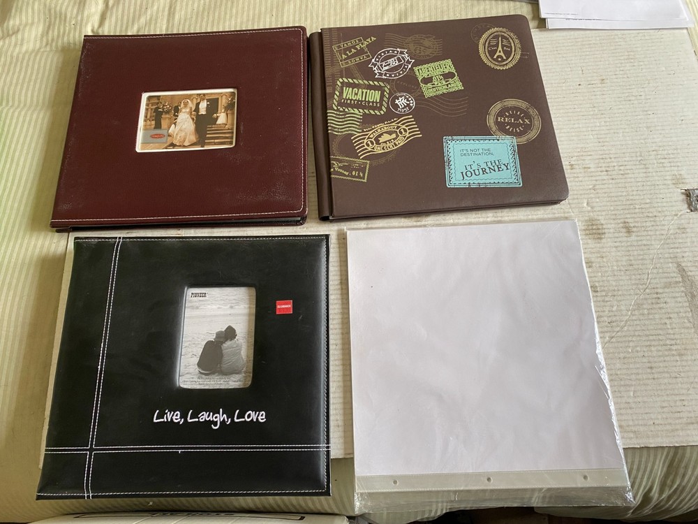 (3) unused scrapbook albums + refill pages