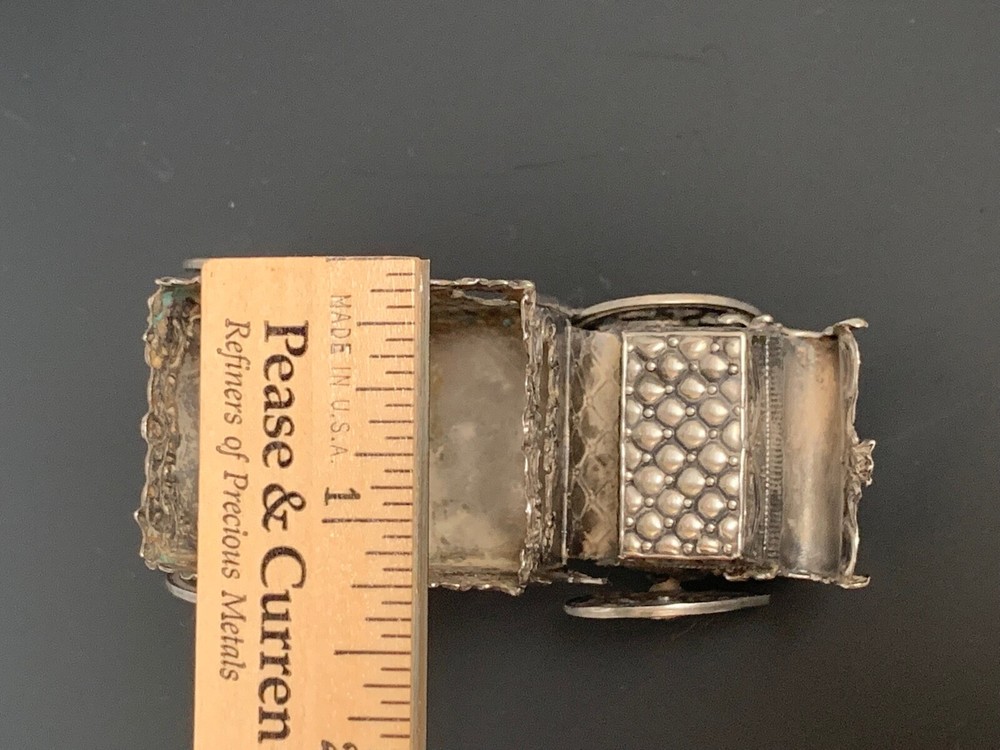 RARE Antique Miniature Rococo Silver Coach