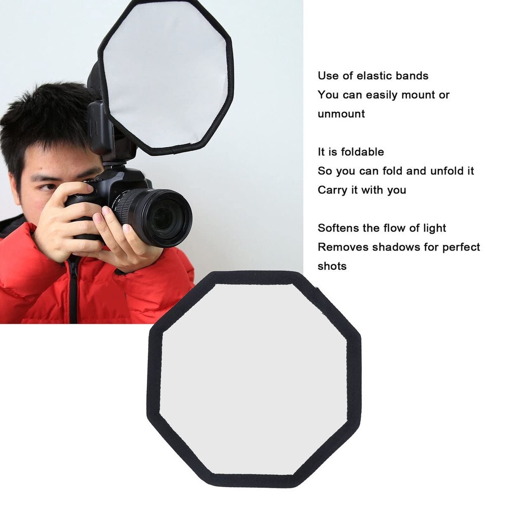 Portable 20cm Foldable Soft Flash Light Diffuser Softbox Cover Photography Flash