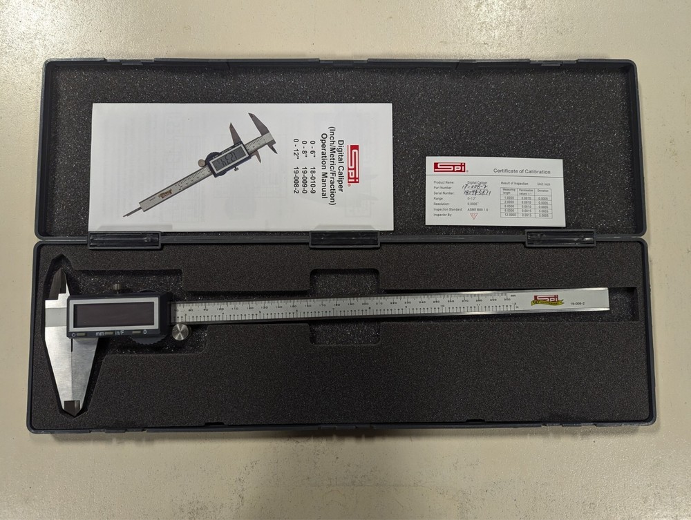 Spi Digital Caliper 19-008-2, 0-12"