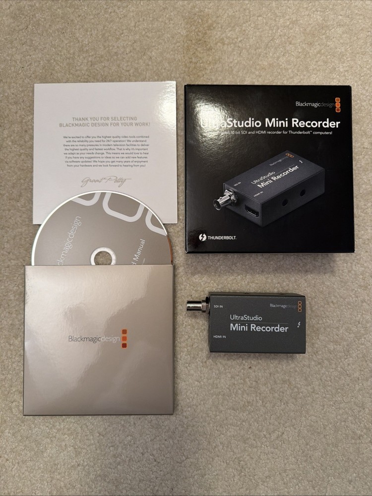 Blackmagic Design UltraStudio Mini Recorder Streaming Device Thunderbolt