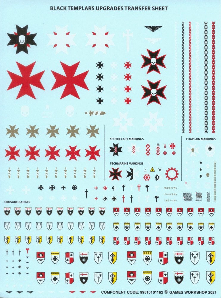 Warhammer 40K Space Marines Transfer Sheet Multi Listing