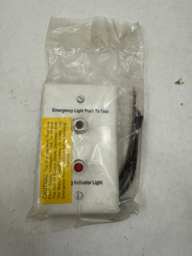 LEVITON FACE PLATE EMERGENCY LIGHT PUSH TO TEST / CHARGING INDICATOR LIGHT #A99