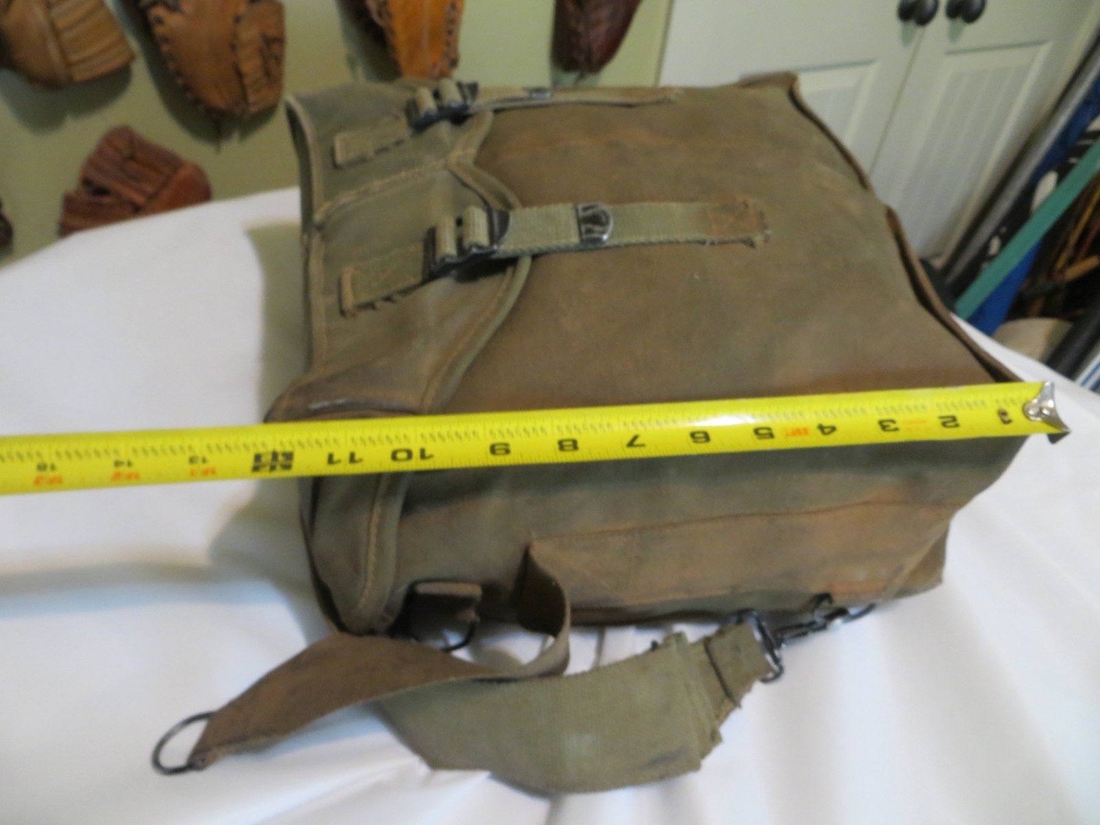 ORIGINAL WWII US ARMY M1 AMMO BAG CUSTOM FIELD FIELD HAVERSACK BACKPACK