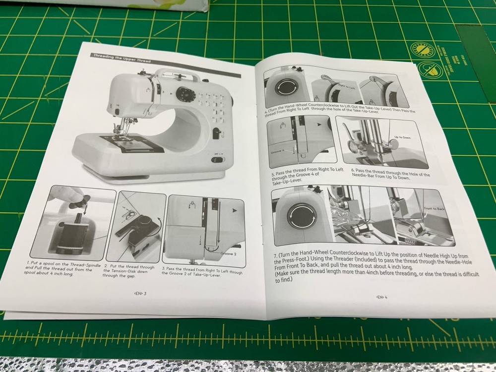 Pllieay Mini Portable Beginner Sewing Machine TXSM-505A X-1085 Kit Set Tools