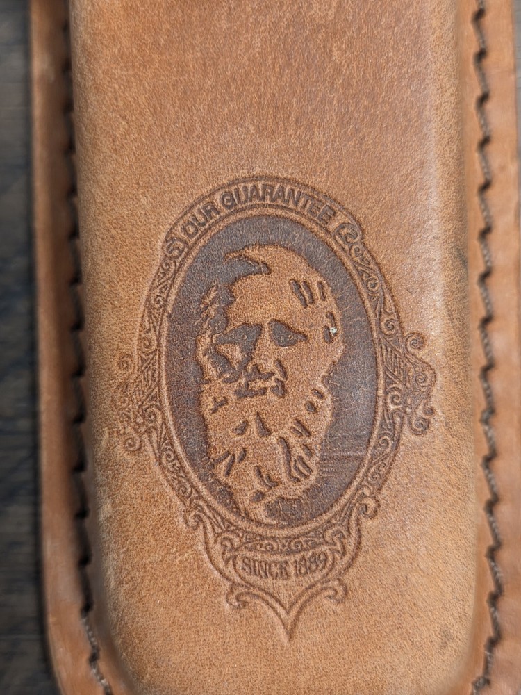 CASE Lg Leather Sheath Brown XX Snap Embossed Case, Nice!