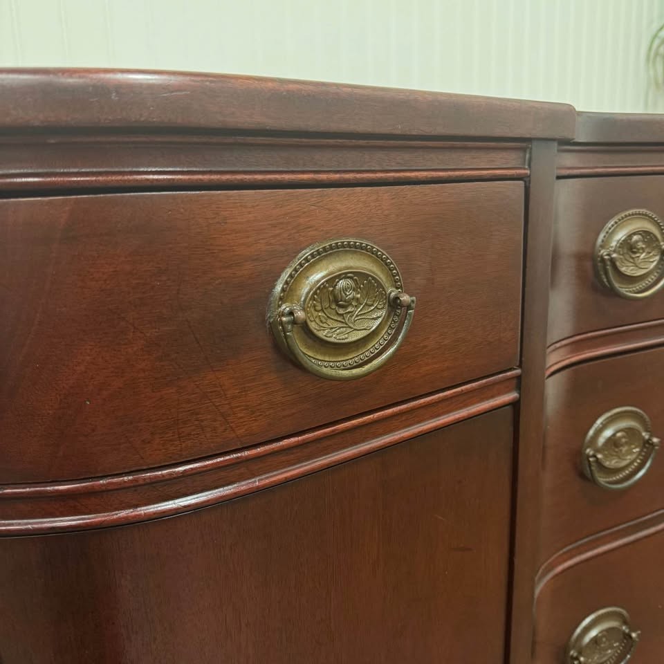 1947 Georgetown Galleries Solid Mahogany Serpentine Buffet