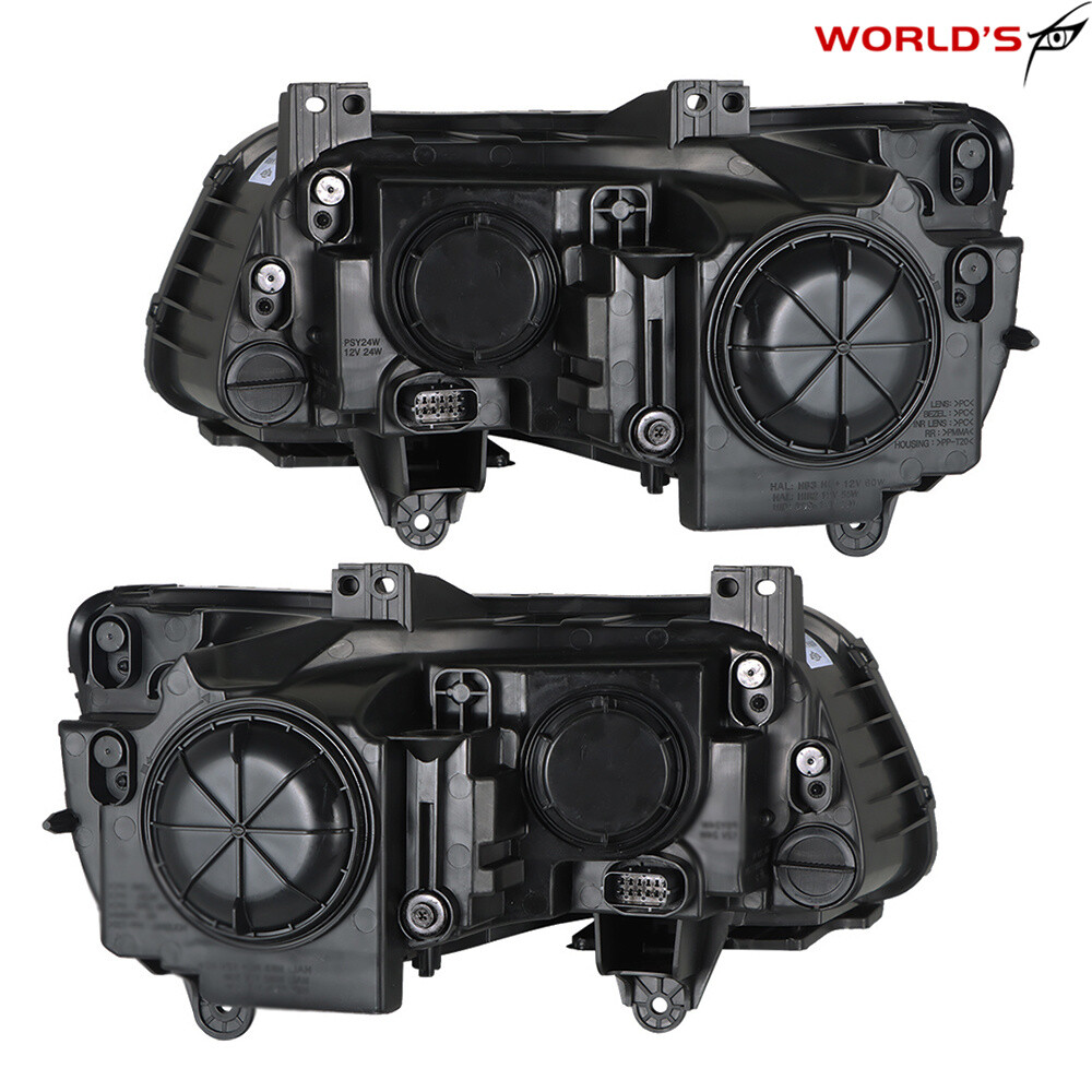 Headlight Set For Chrysler 300 2011-2014 Driver + Passenger Side Halogen Chrome