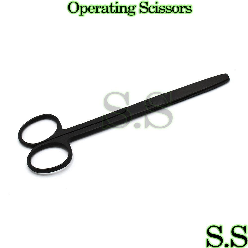 Operating Scissors Straight 5" blunt-blunt Black Coated Surgical Instruments