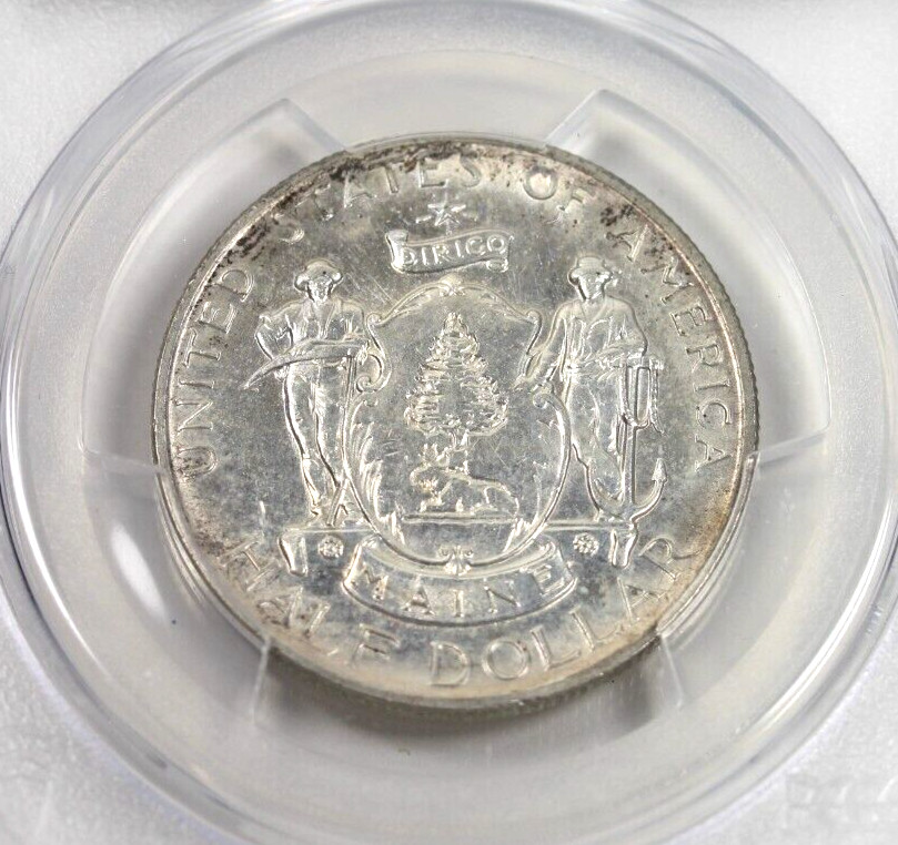 1920 Maine Commemorative Silver Half Dollar : PCGS MS65