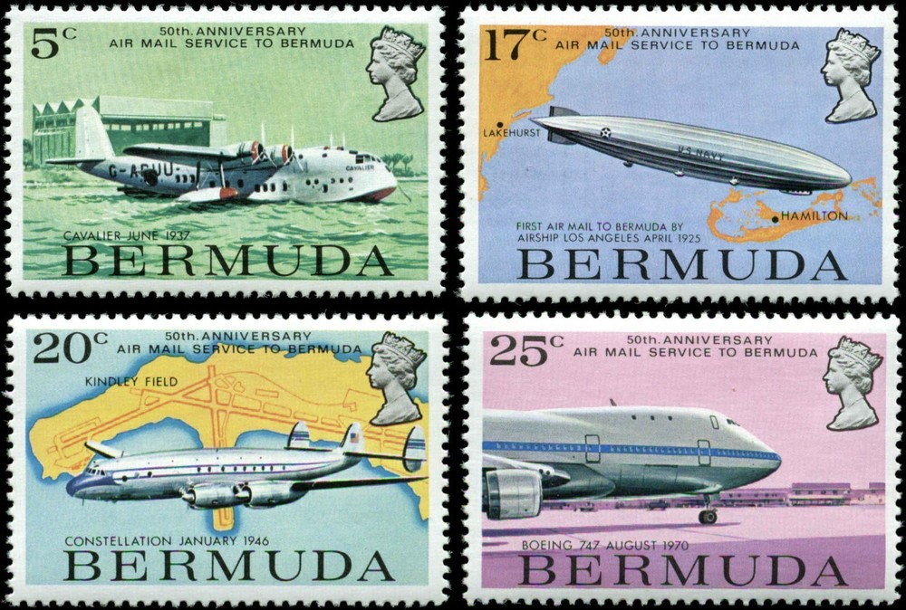 Bermuda Scott #318 - #321 Mint Never Hinged