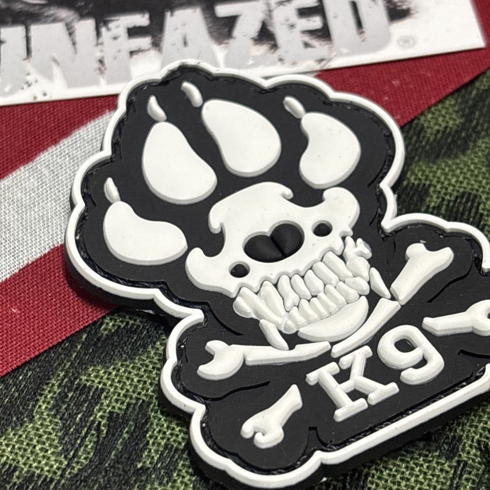 PvC 3D K9… White Morale Tactical Hook & Loop Patch High Quality