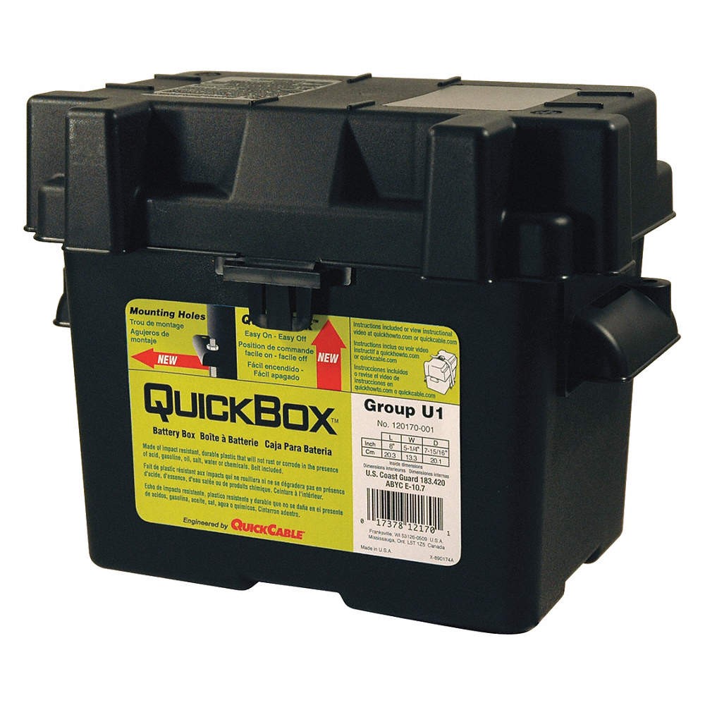 QUICKCABLE 120170-360-001 Battery Box,Closure Type Snap 49EJ88