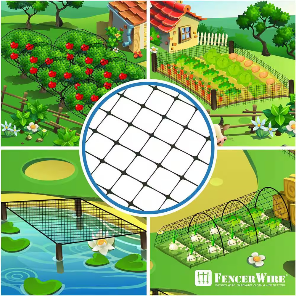 7 Ft. X 100 Ft. X 3/4 In. Black Plastic Multi-Purpose Deer Net