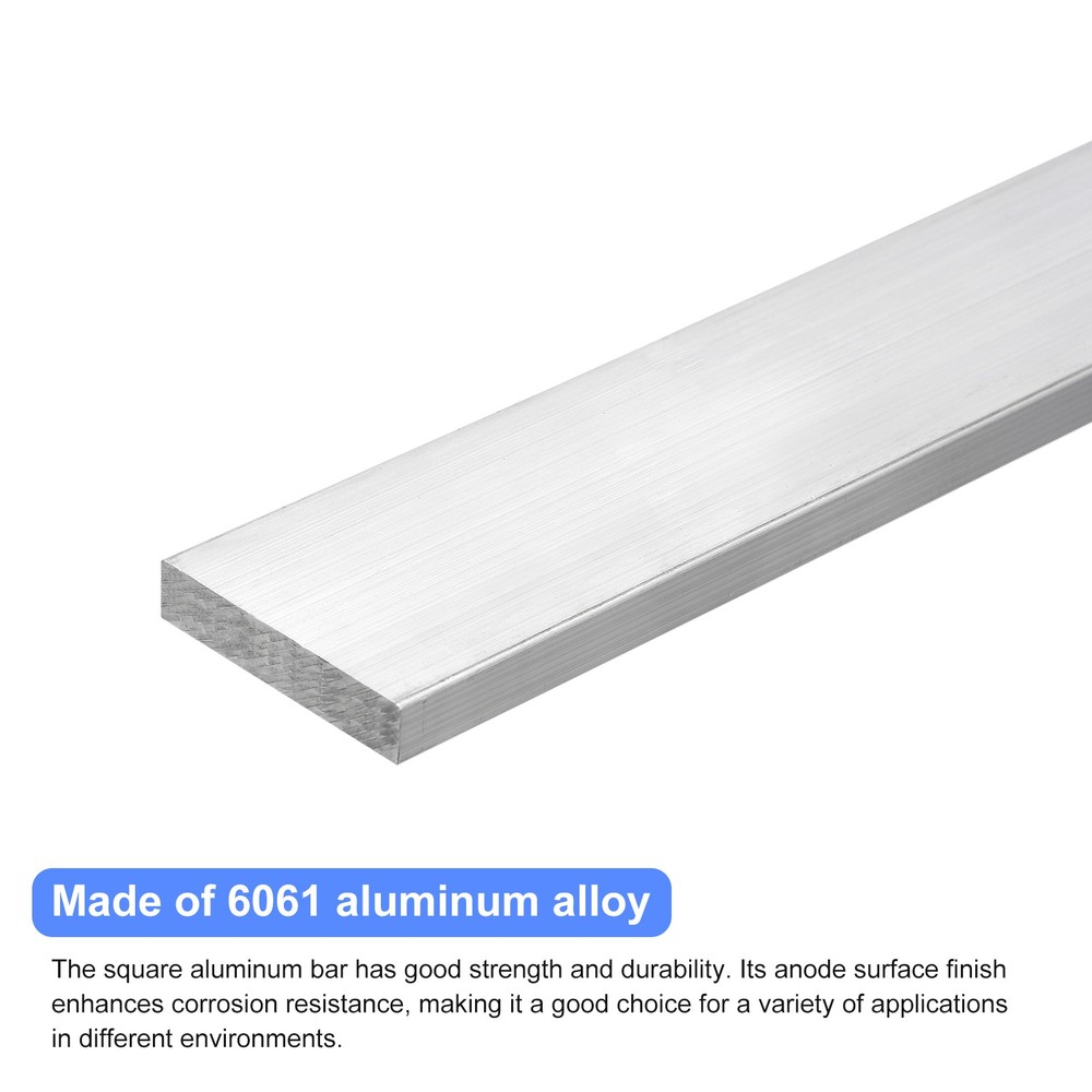 Square Aluminum Bar 3/8" Thick 2" Width 10" Length