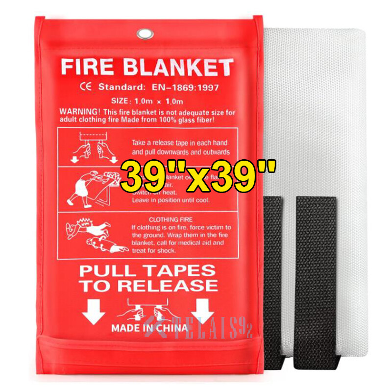 Large Fire Blanket Fireproof For Home Kitchen Office Caravan Emergency Safety