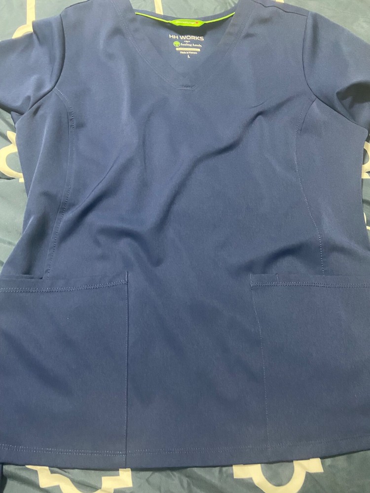 navy blue scrub set women large