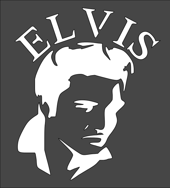 8"x9.5" Clear Plastic Stencil - Elvis (MC517)*****