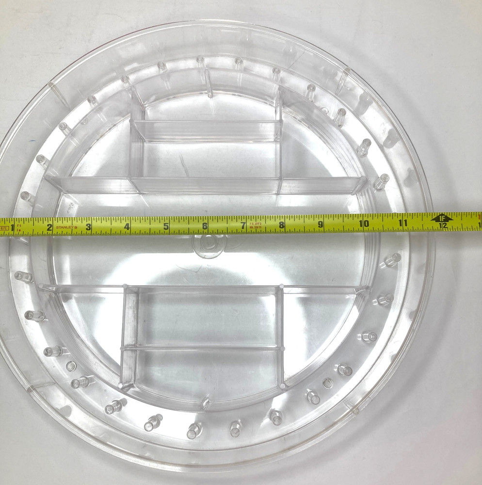 Clear Plastic Round Sewing Organizer 29 Spool Holder Vintage