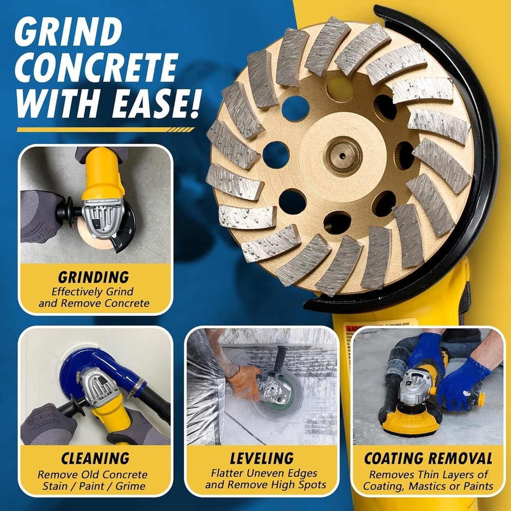 Turbo Segmented Grinding Wheels - 5" Medium Bond