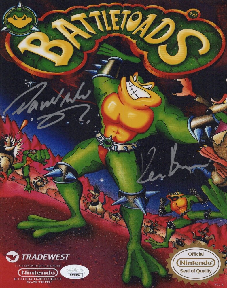 David Wise & Kevin Bayliss Signed 8x10 Battletoads Photo Autograph JSA COA