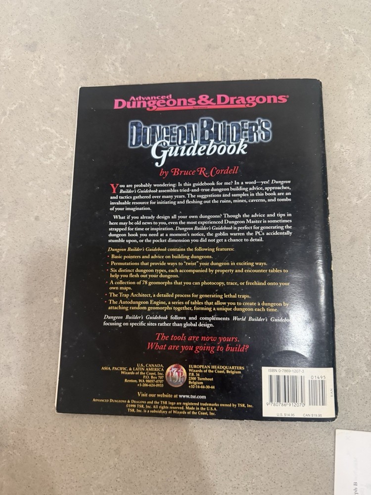 Dungeon Builder's Guidebook - AD&D 9556