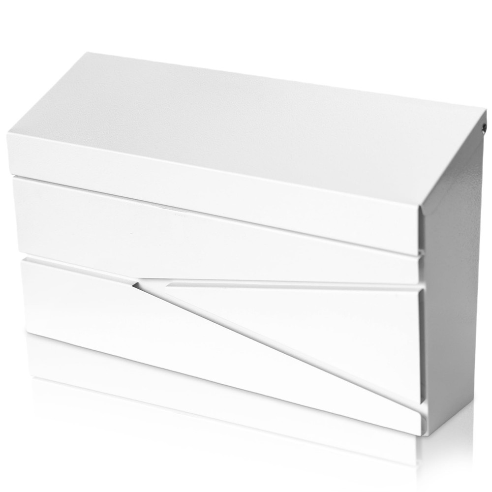 Wall Mount Mailbox, Large Capacity Mailbox for House, White