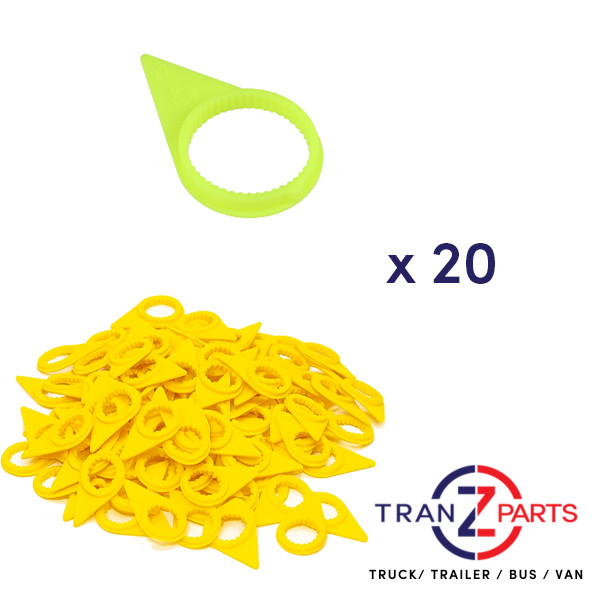 CHECKPOINT WHEEL NUT INDICATOR - 32MM YELLOW POINTER GENUINE x 20