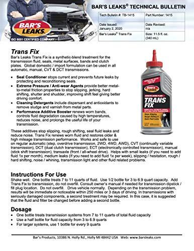 Bar's Leaks 1415 Transmission Fix, 1 Pack