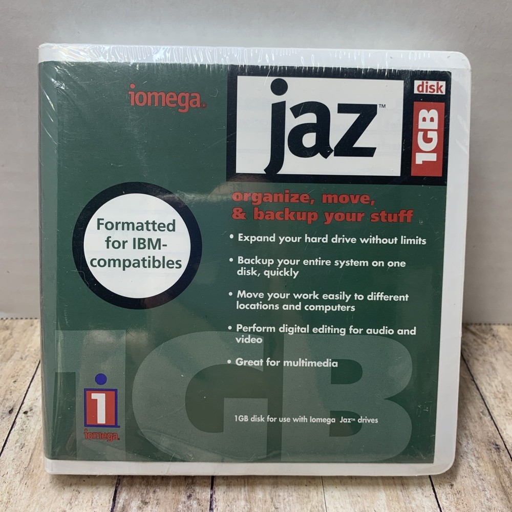 Iomega Jaz 1GB Disk PC Formatted New Sealed