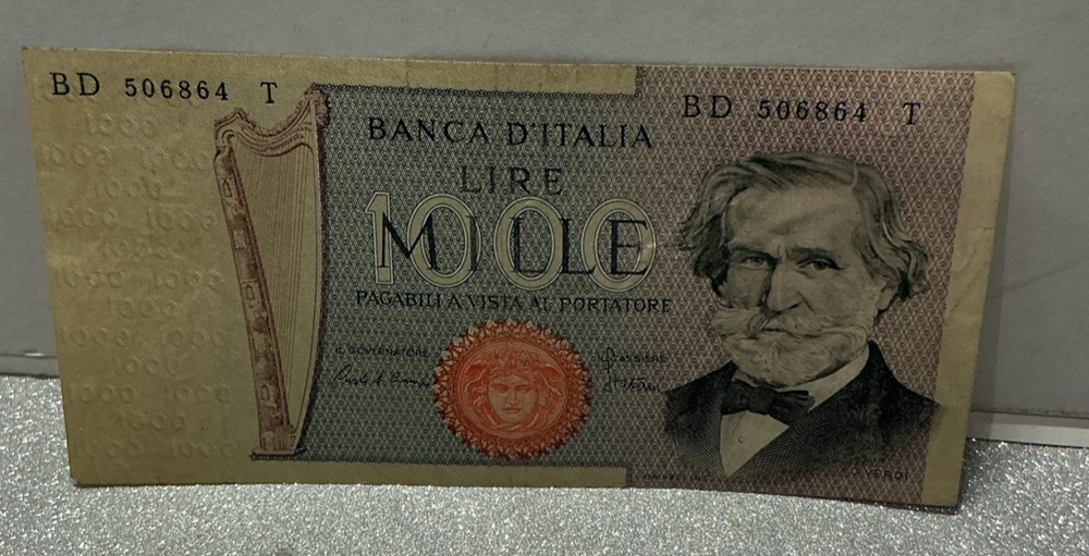 Banknote, Italy, 1000 Lire