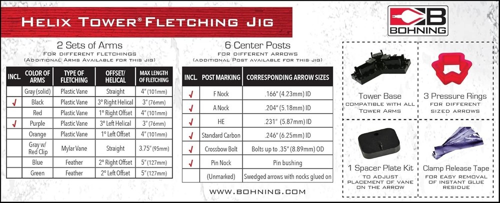 Tower Fletching Jig for Arrow Customization