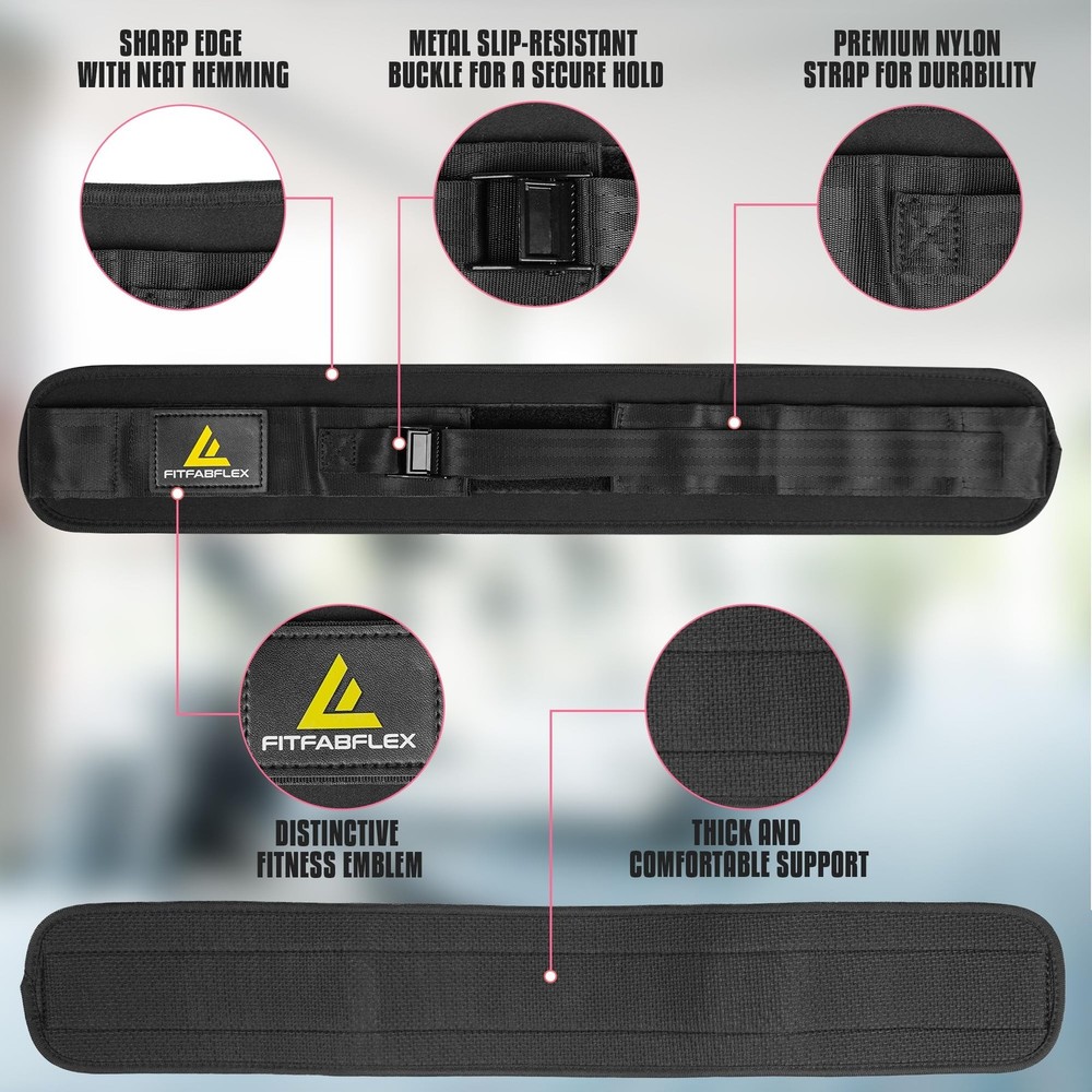 Exercise Hip Thrust Belt for Weights, Glute Workout Equipment, Adjustable Hip...