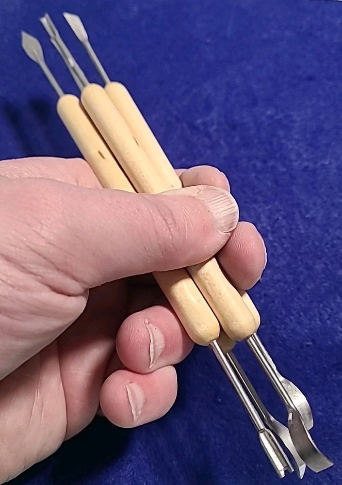 Set Of Four Pottery trimming tools