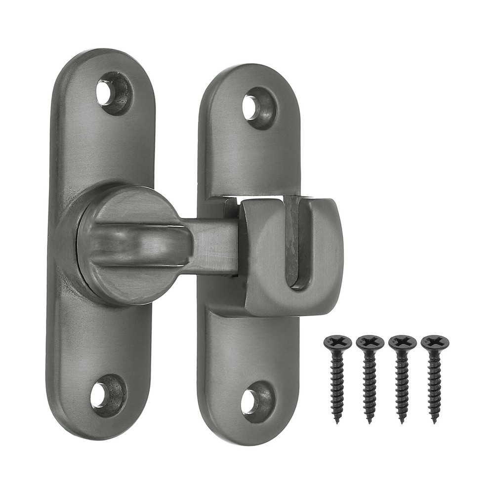 1 Pack 90/180 Degree Barn Door Latch, Grey