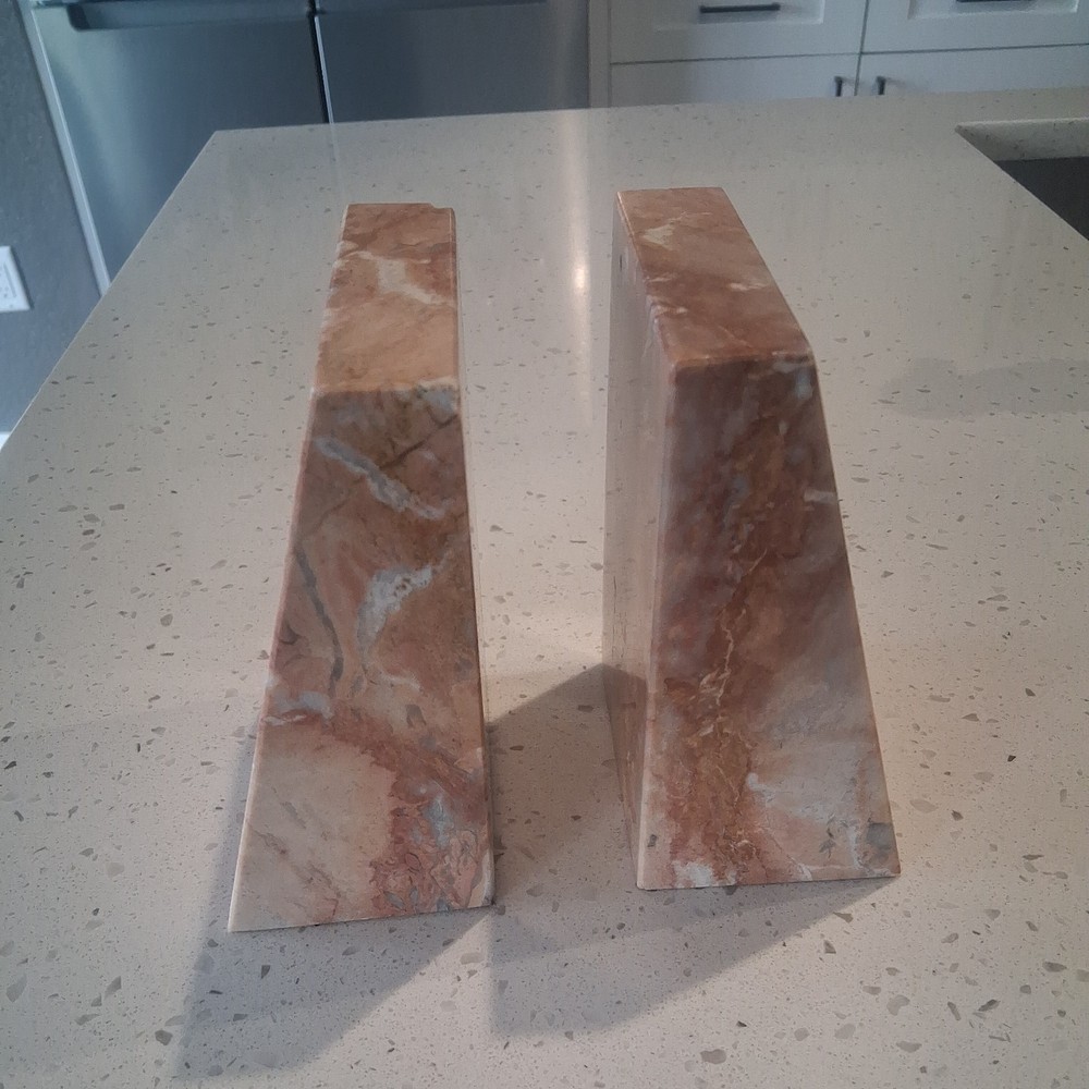 Marble Bookends 1 Pair Decorative Bookends Book Ends