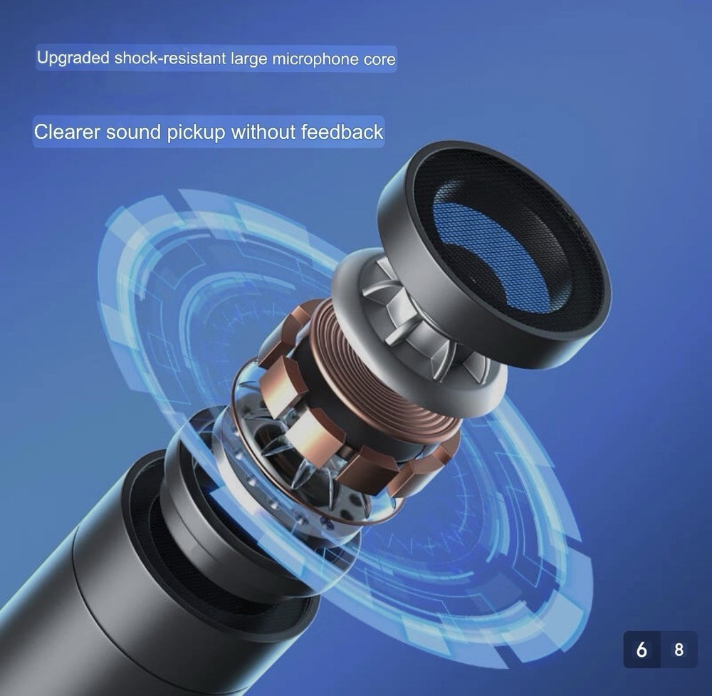MC8 Wireless Bluetooth Microphone Karaoke Microphone for Kids Adults