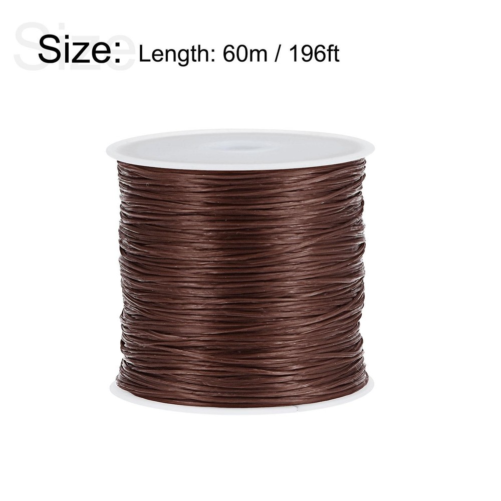 Elastic Cord DIY Making Stretchy String Craft Wire, Red Brown, 3 Rolls