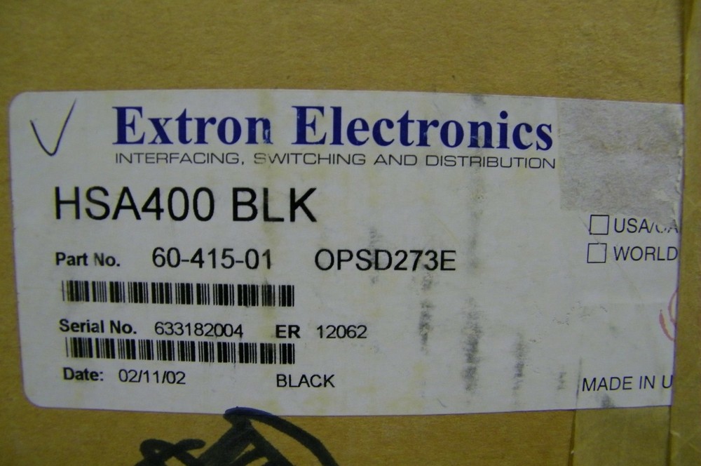 Extron HSA 400 BLACK 60-415-01