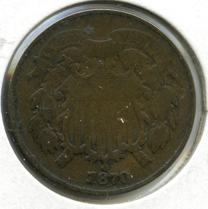 1870 2-Cent Coin - Two Cents - Q428