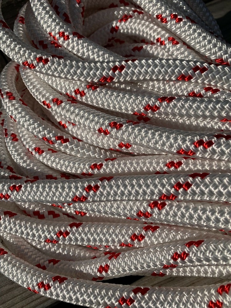 1/2" x 31 ft. Double Braid-Yacht Braid Polyester rope. Made in USA.