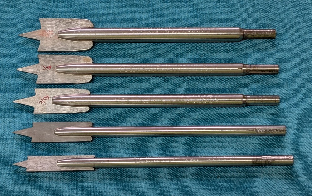 Millers Falls Tools Power Spade Bit Set No. 8006 w/ Original Case