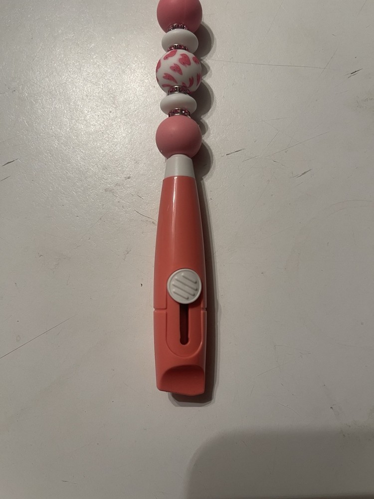Coral Pink Silicone Beaded Crafting Box Cutter