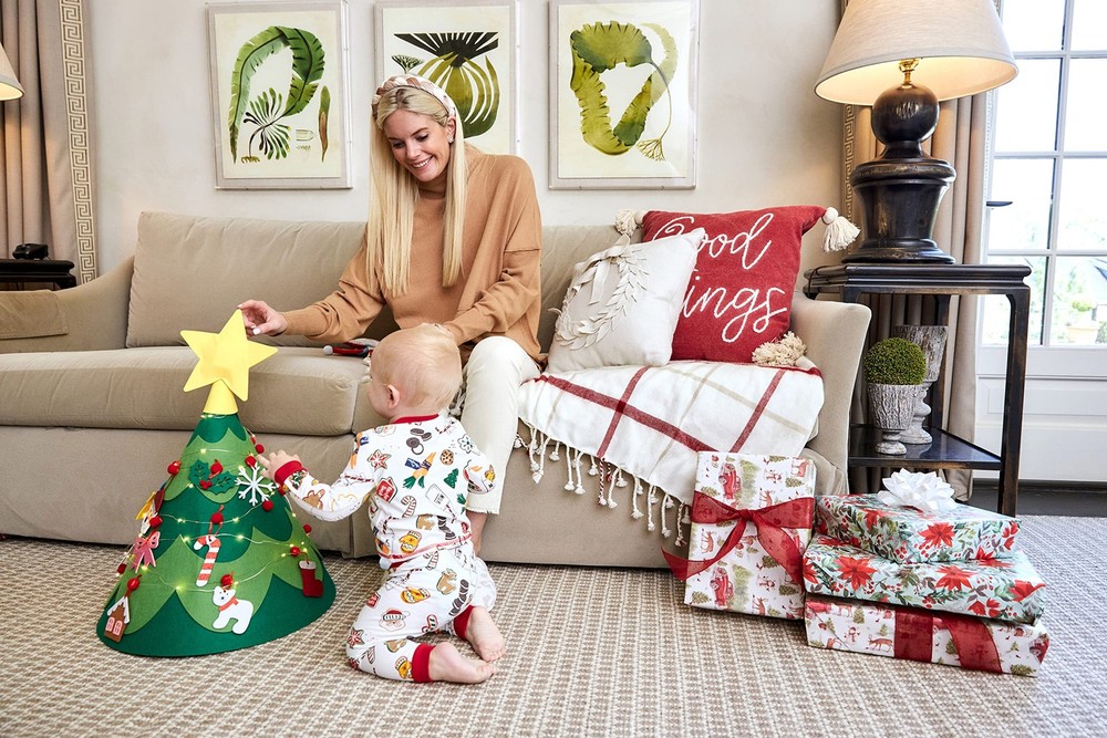 Mud Pie Felt Christmas Tree 2ft 2in, Green