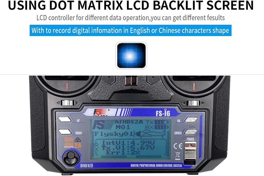 6CH 2.4GHz RC Transmitter & Receiver for Drone Plane Helicopter