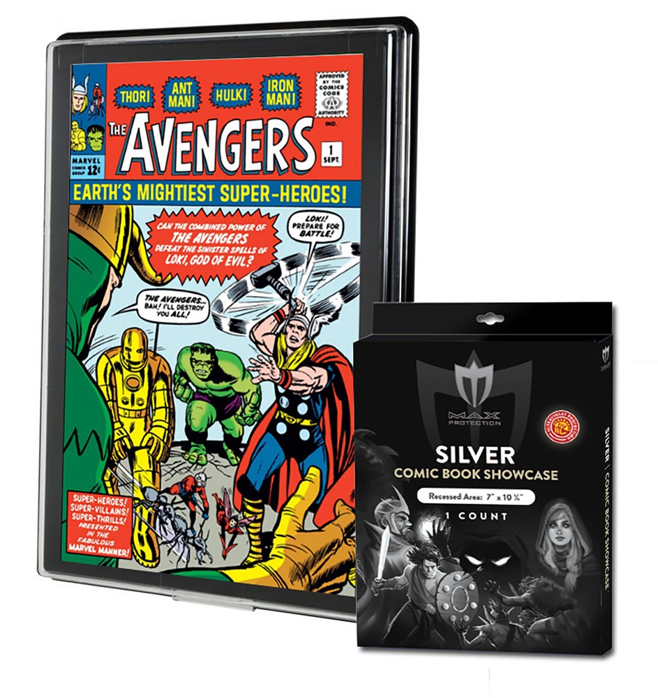 1 Max Pro UV Silver Comic Book Premium Showcases Wall Mountable Display Frame
