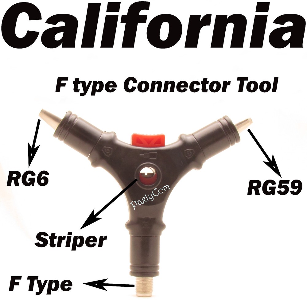 RG59 RG6 Wire Stripper Coaxial Compression Tool F Type Head Crimping Tool Jacket