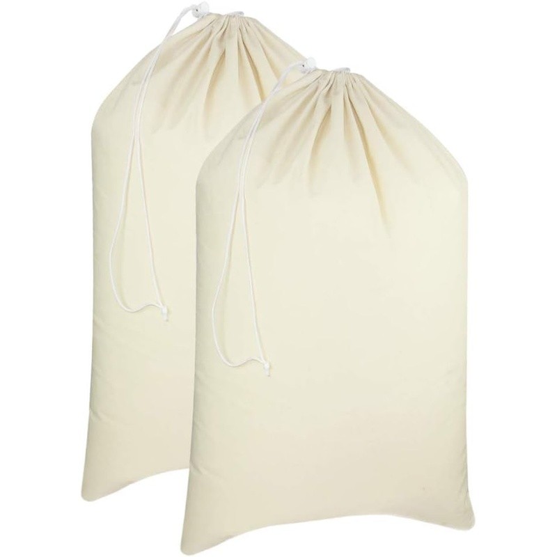 Extra Large Cotton Canvas Storage Bags Durable Drawstring Closure Camping New