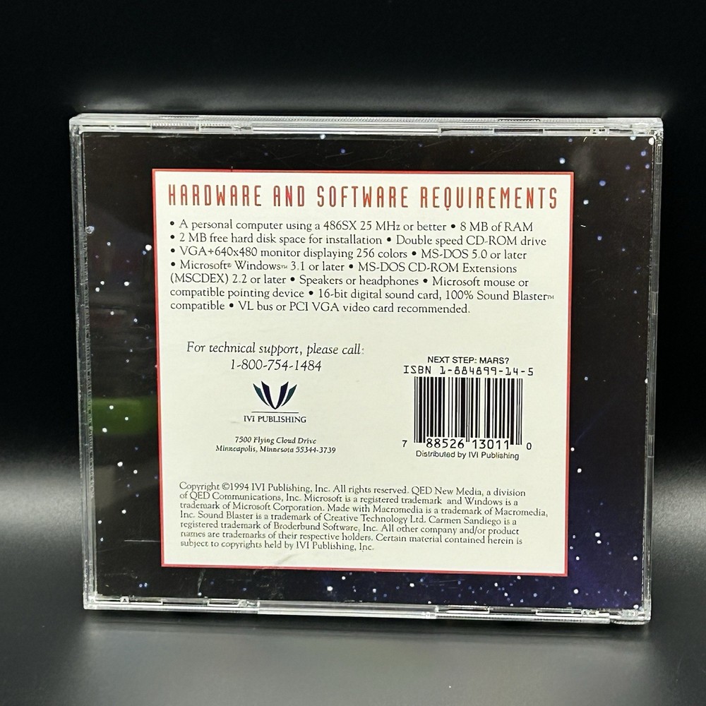 Next Step Mars Patrick Stewart CD Rom Windows PC 1.0 Version